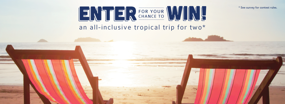 Enter for your chance to win a tropical vacation for two!