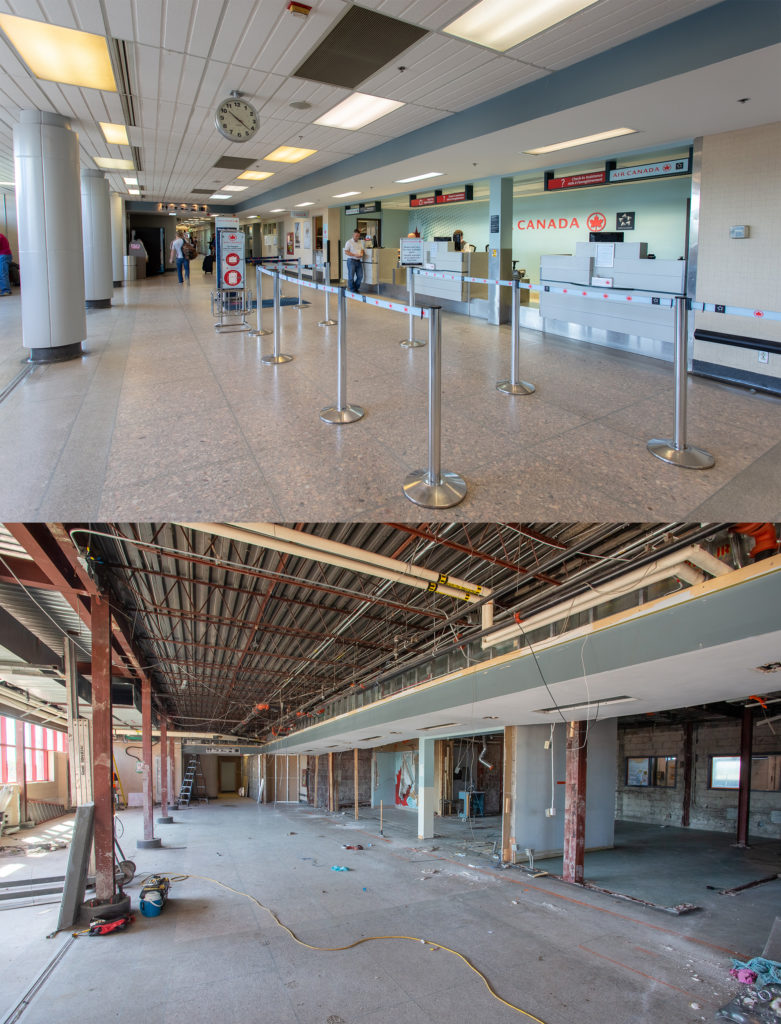 Demolition begins for the Fredericton International Airport's terminal expansion (July 2019)