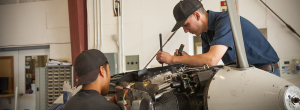Aircraft maintenance at Fredericton International Airport’s Moncton Flight College campus