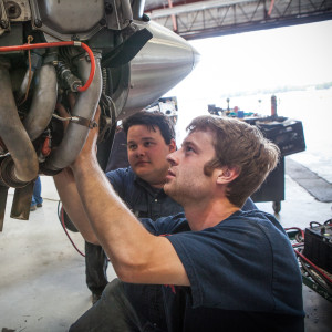 Aircraft maintenance at the Moncton Flight College