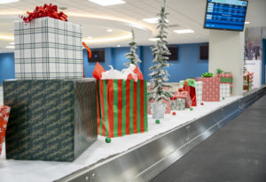 Holiday display at the Fredericton International Airport