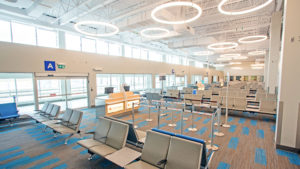 Departures lounge at the Fredericton International Airport