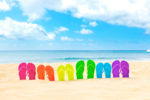 Rainbow Flip Flop Beach Vacation Party